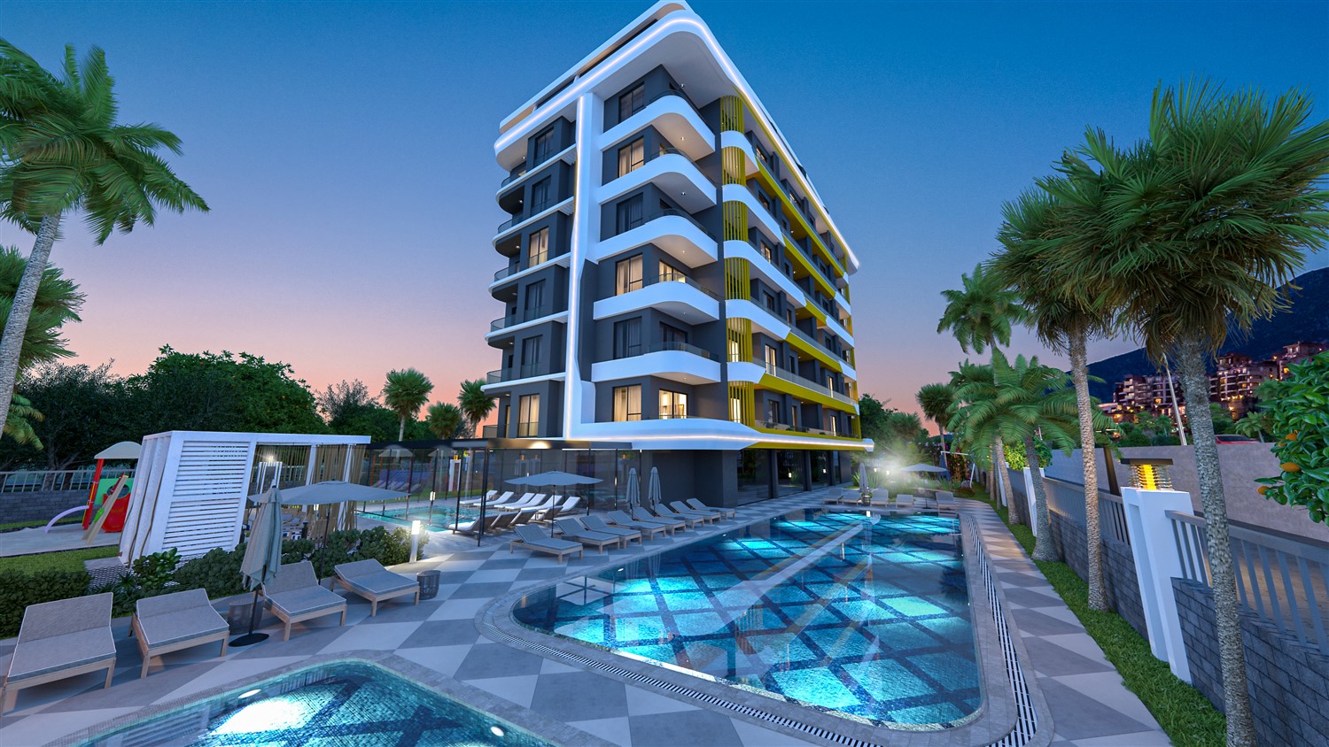 New residential complex with breathtaking views of the sea coast, located in the resort town of Gazipasa