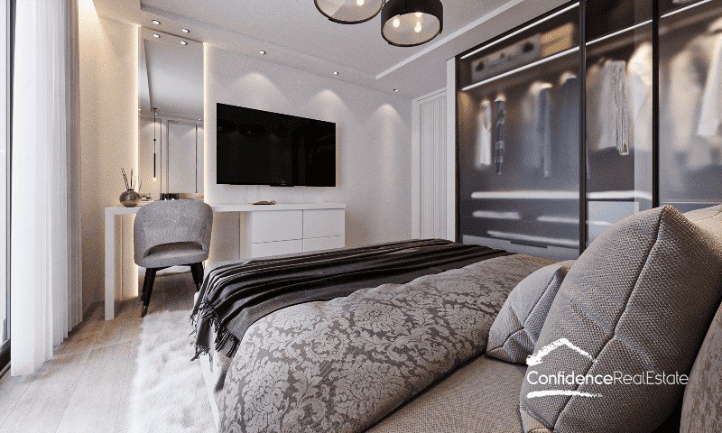 Loft apartment with a terrace and a private garden right by the sea in the suburb of Girne