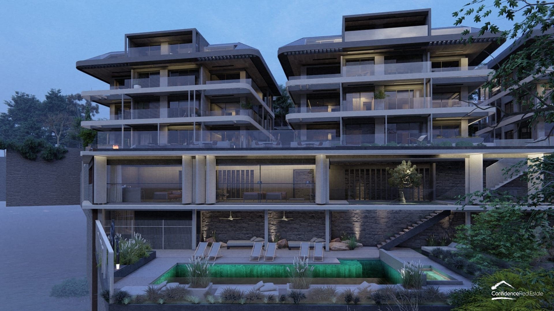 Luxury apartments on the castle area overlooking Cleopatra beach