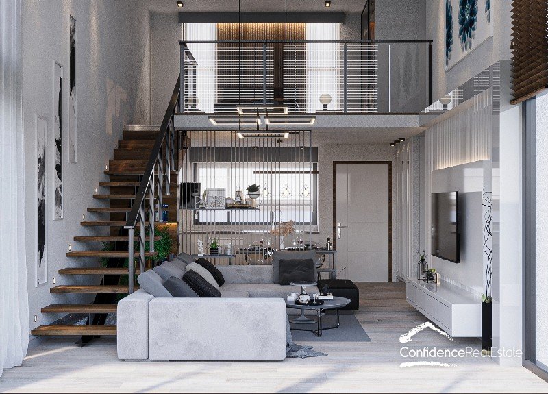 Loft apartment with a terrace and a private garden right by the sea in the suburb of Girne